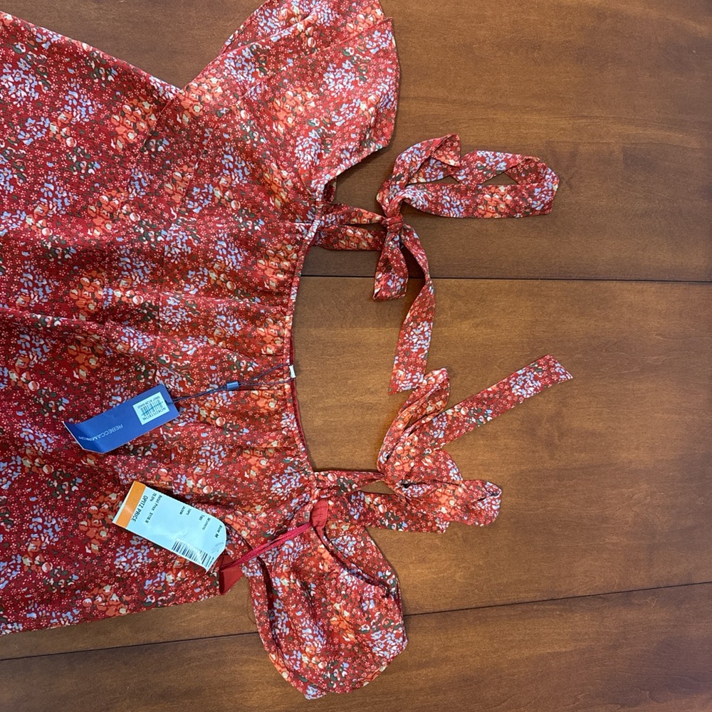 Rebecca Minkoff Red Floral Blouse - Picture 3 of 6